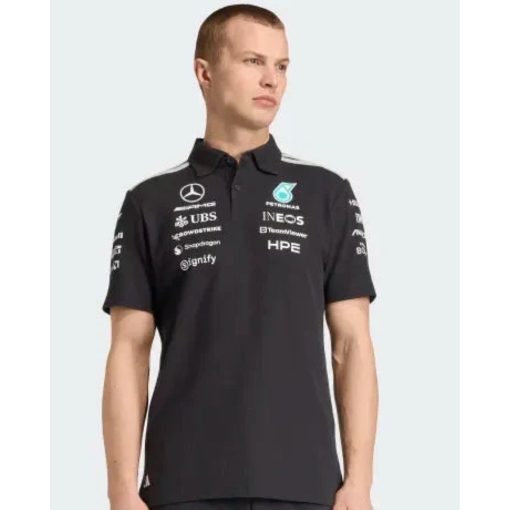 Adidas Mercedes-AMG Petronas F1 Team Polo Black‎ XS New With Tags